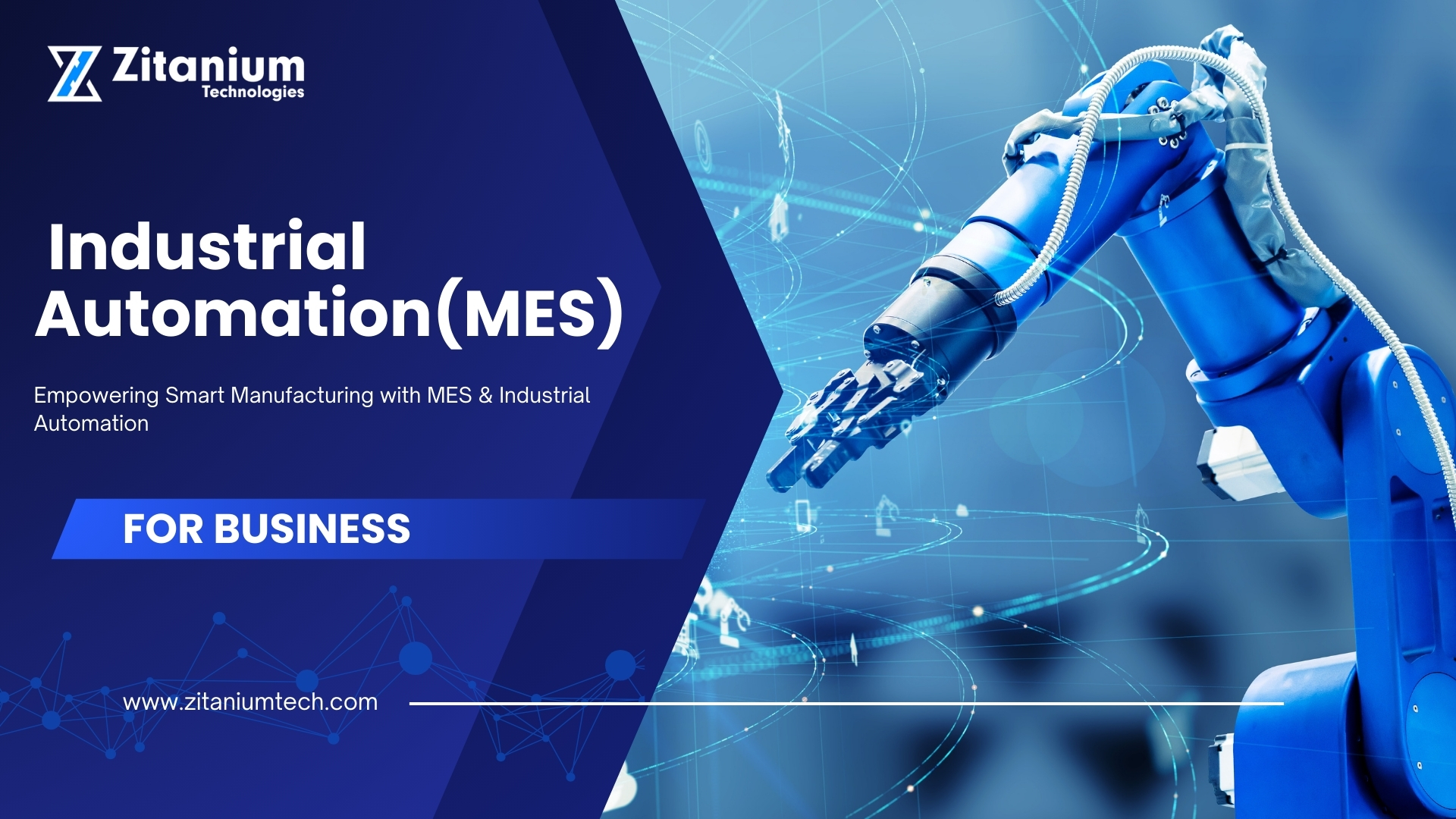Blue Modern Robotic Process Automation for Business Presentation