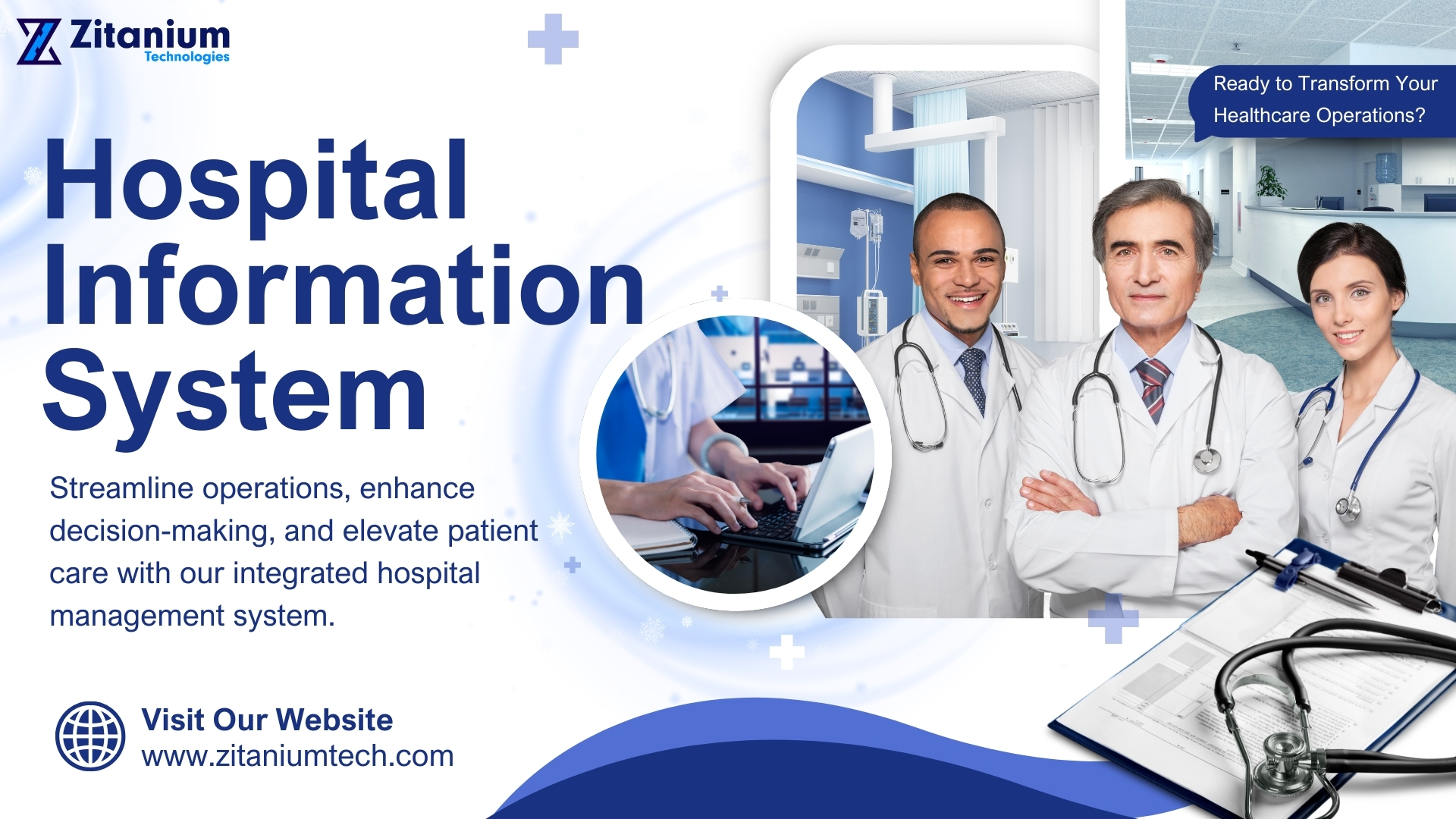 Blue and White Modern Medical Center Presentation